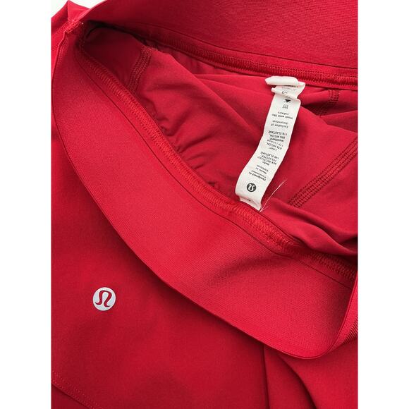 Lululemon 'Court' Red Mesh Rival High-Rise Skirt Size 4 - Picture 4 of 4